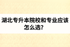湖北專升本院校和專業(yè)應(yīng)該怎么選？公辦院校和民辦院校差別大嗎？