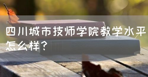 四川城市技師學院教學水平怎么樣？(圖1)